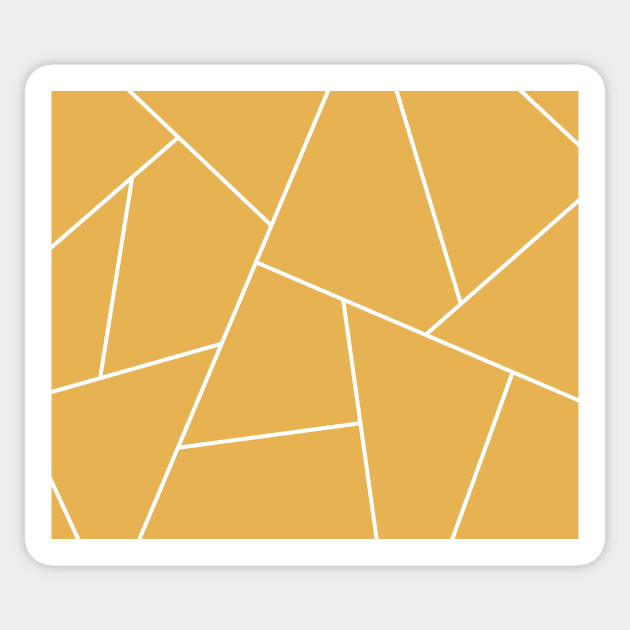 Abstract geometric pattern - bronze and white. Sticker by kerens